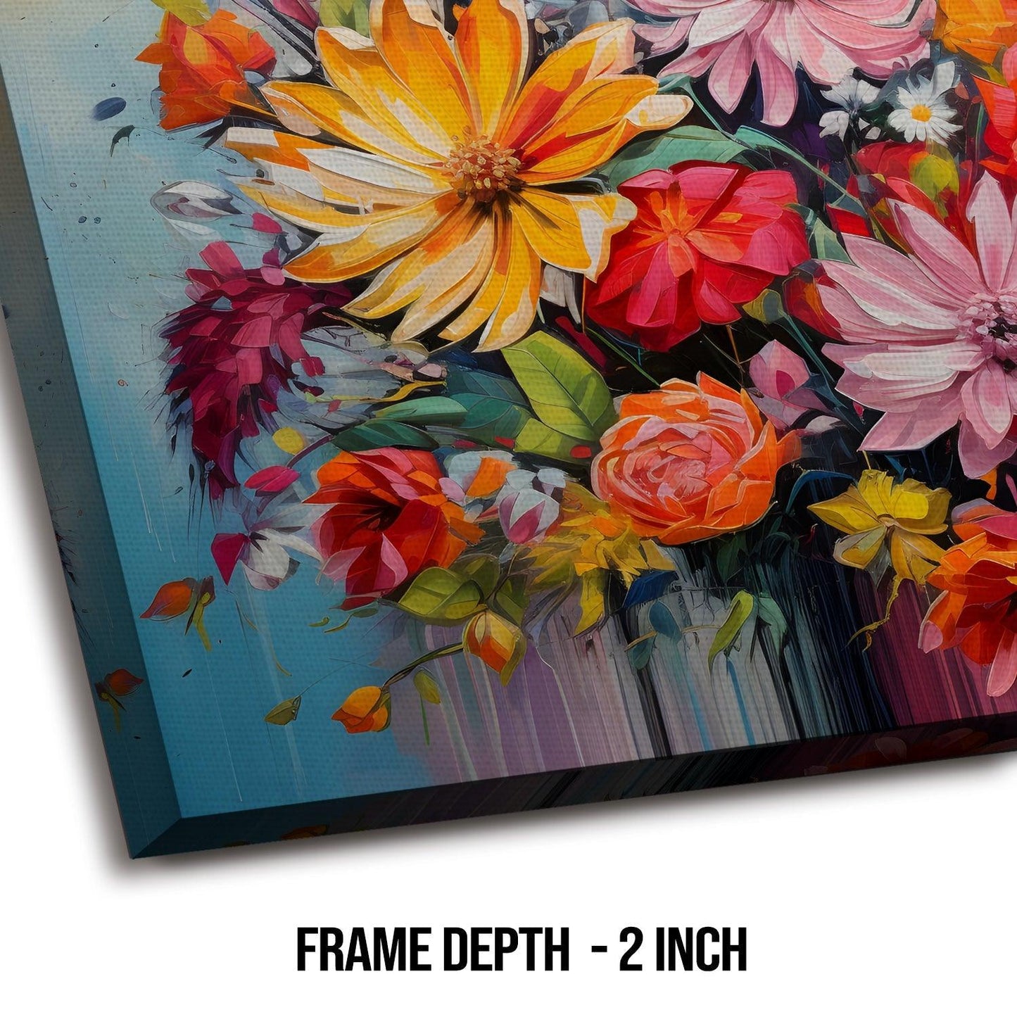 Enchanting Floral Wall Art, HD Canvas Print, Framed, Ready to Hang. (FLWA27)