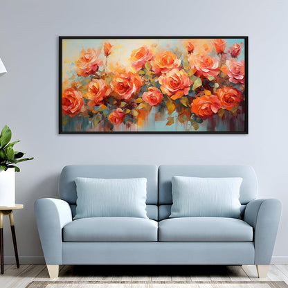 Enchanting Floral Wall Art, HD Canvas Print, Framed, Ready to Hang. (FLWA32)