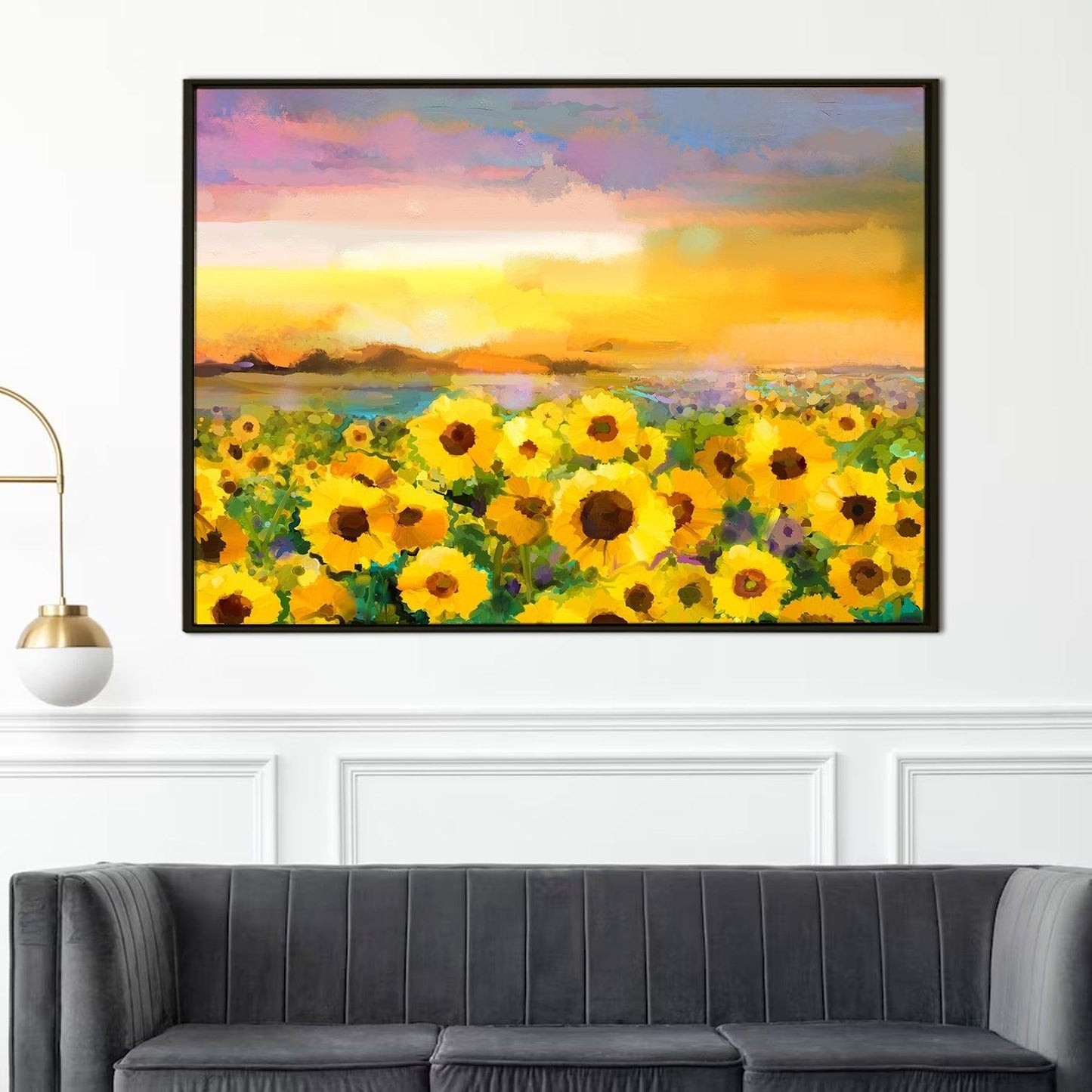 Canvas Floral Wall Art: A Symphony of Nature's Elegance Large Size Canvas Framed Paintings For Living Room, Office, Home Decor. (FLWA03)