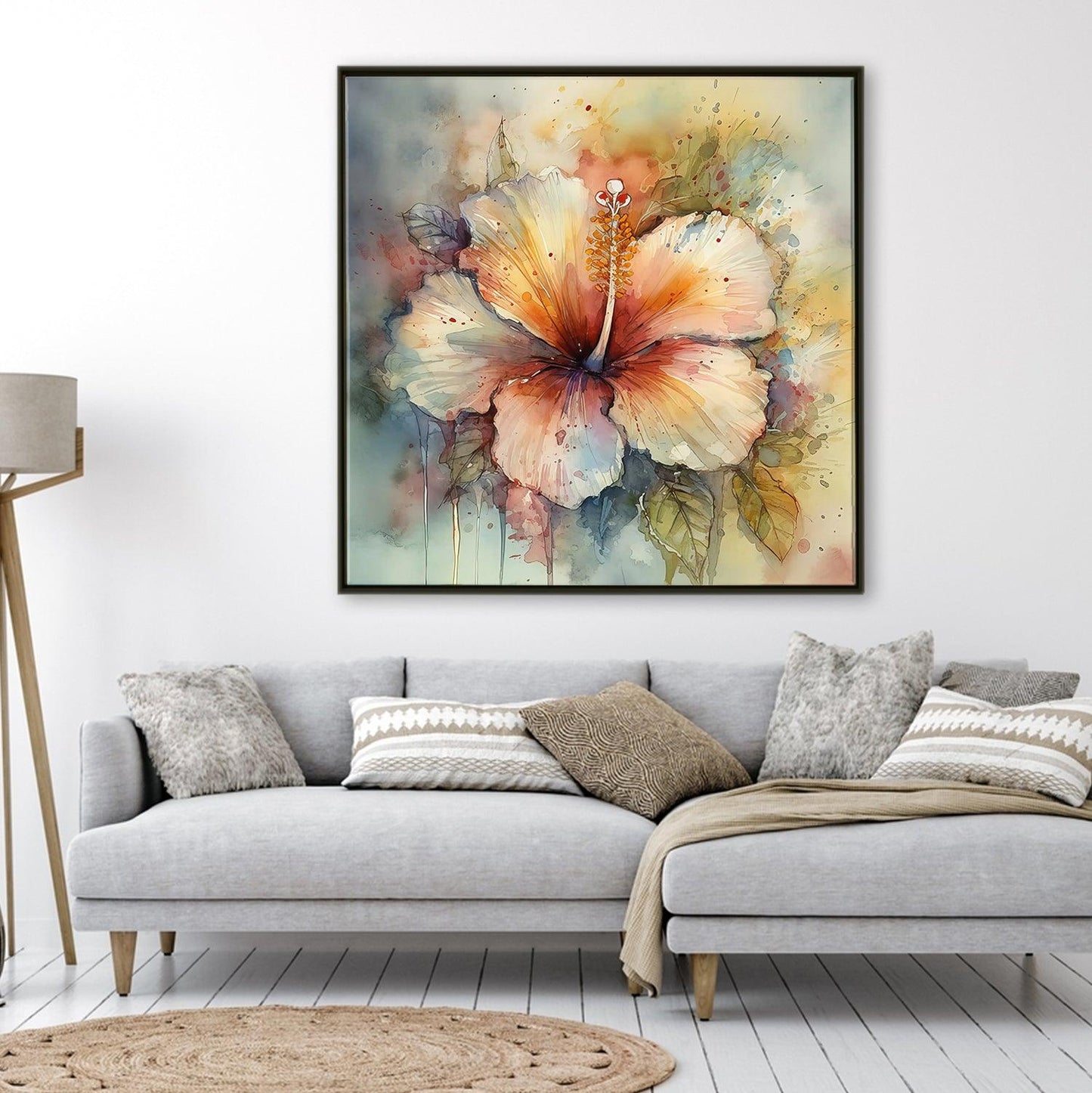 Floral Canvas Wall Art For Living Room and Hotels Wall Decoration (FLWA34).
