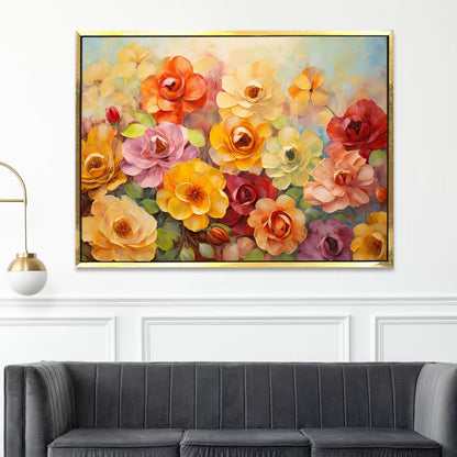 Floral Wall Art Canvas Painting For Hotels and Restaurants Wall Decoration (FLWA39).