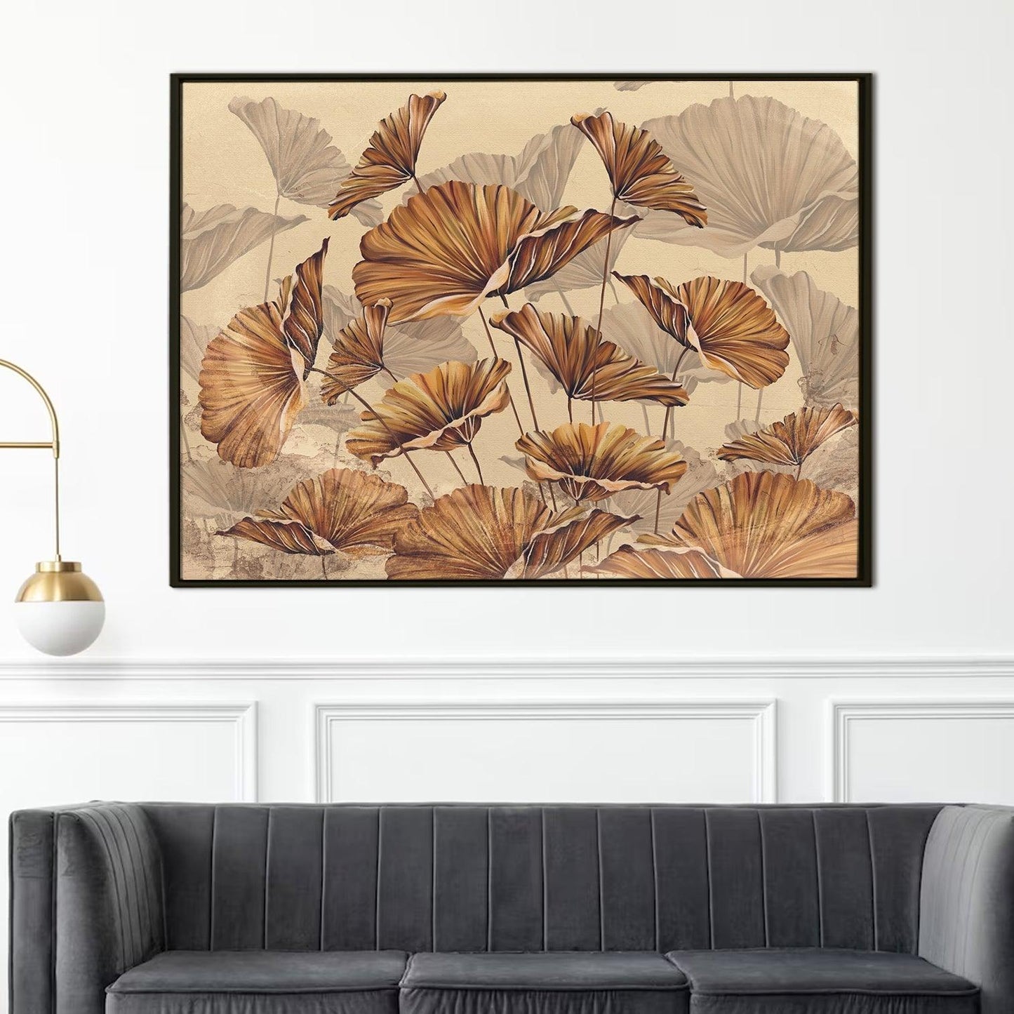 Canvas Floral Wall Art: A Symphony of Nature's Elegance Large Size Canvas Framed Paintings For Living Room, Office, Home Decor. (FLWA08)