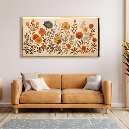 Enchanting Floral Wall Art, HD Canvas Print, Framed, Ready to Hang. (FLWA33)