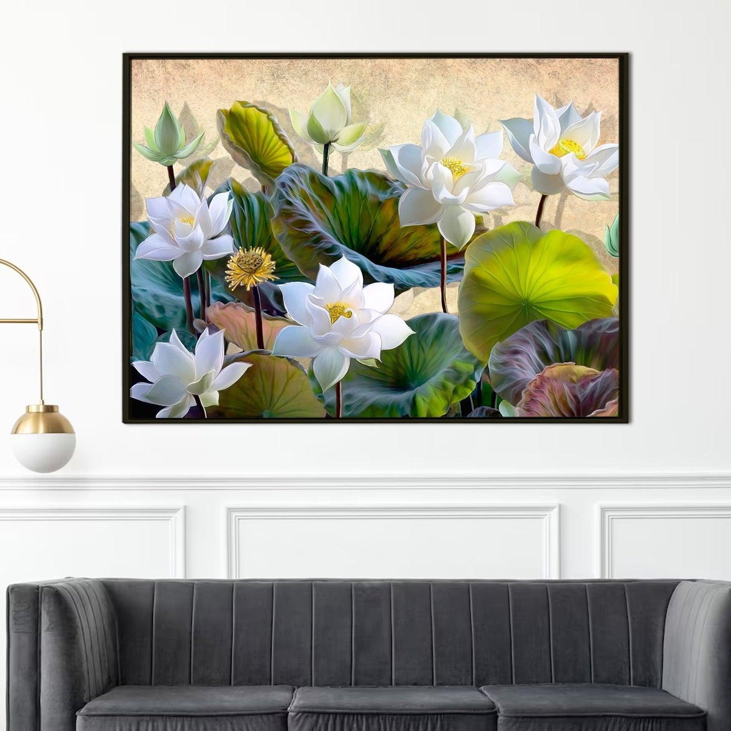 Canvas Floral Wall Art: A Symphony of Nature's Elegance Large Size Canvas Framed Paintings For Living Room, Office, Home Decor. (FLWA02)