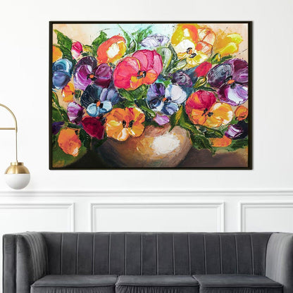 Canvas Floral Wall Art: A Symphony of Nature's Elegance Large Size Canvas Framed Paintings For Living Room, Office, Home Decor. (FLWA07)