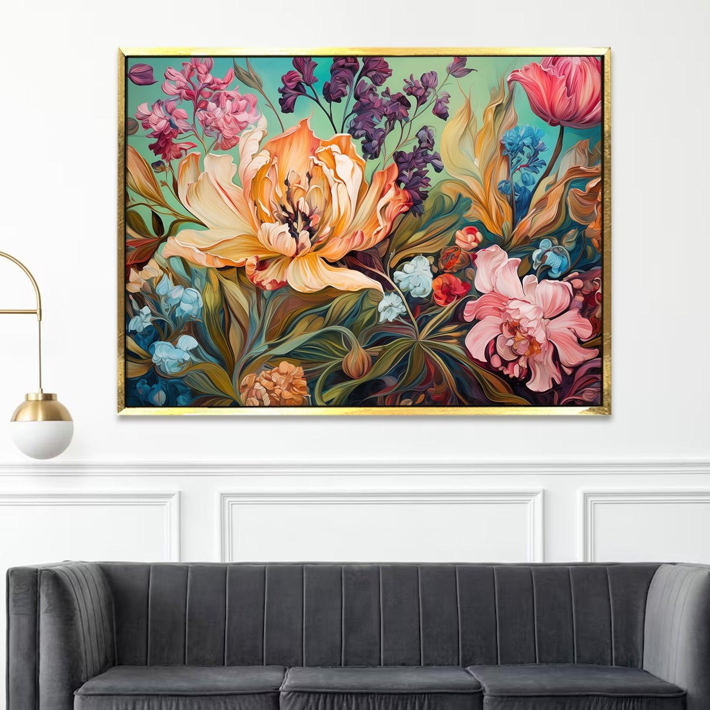 A Symphony of Nature's Elegance, HD Canvas Print, Framed, Ready to Hang. (FLWA19)