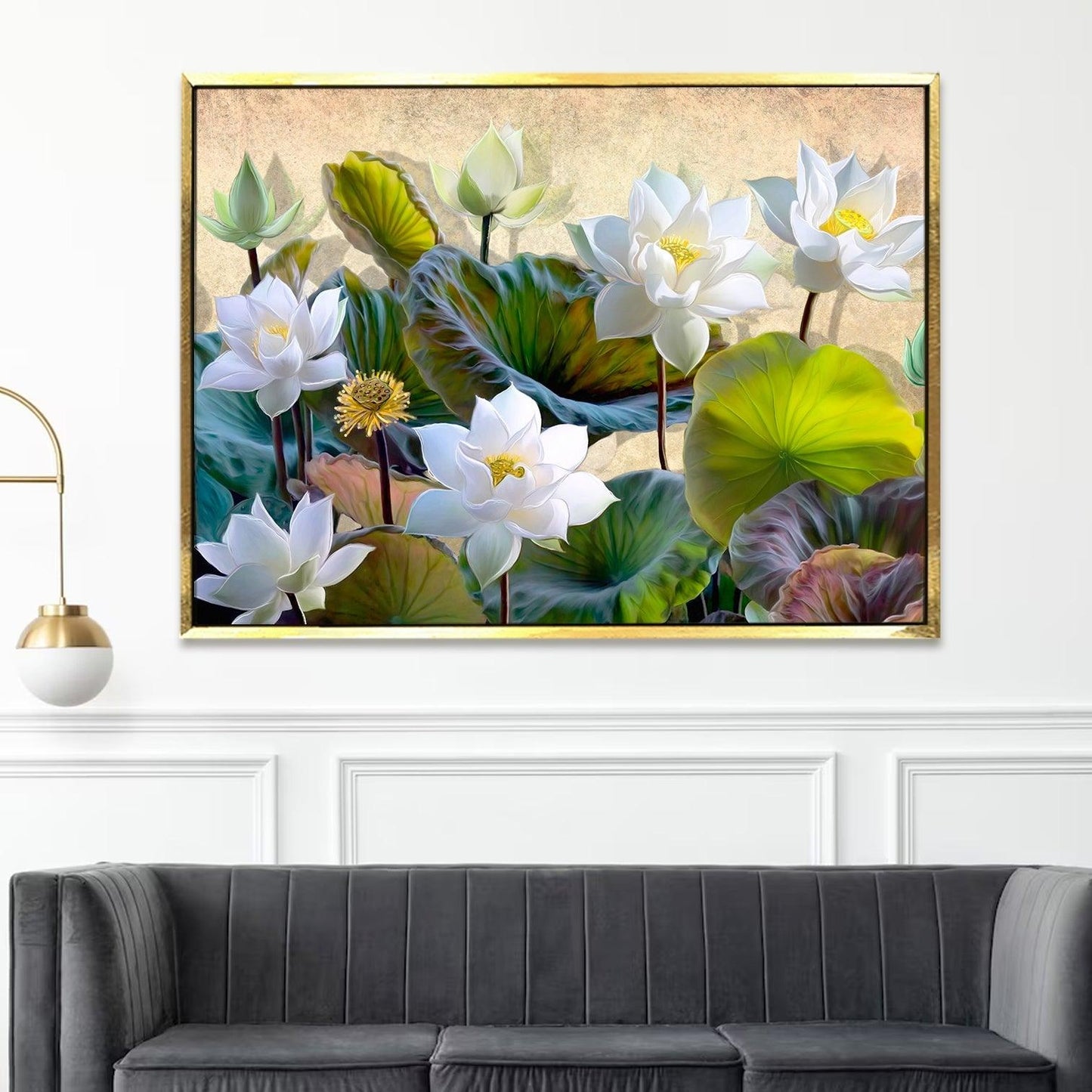 Canvas Floral Wall Art: A Symphony of Nature's Elegance Large Size Canvas Framed Paintings For Living Room, Office, Home Decor. (FLWA02)