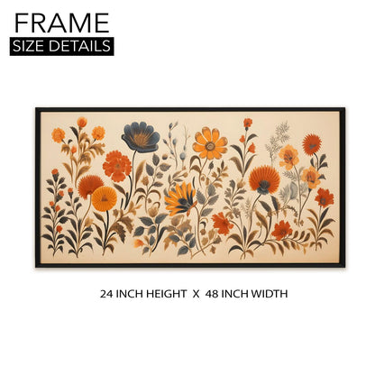 Enchanting Floral Wall Art, HD Canvas Print, Framed, Ready to Hang. (FLWA33)