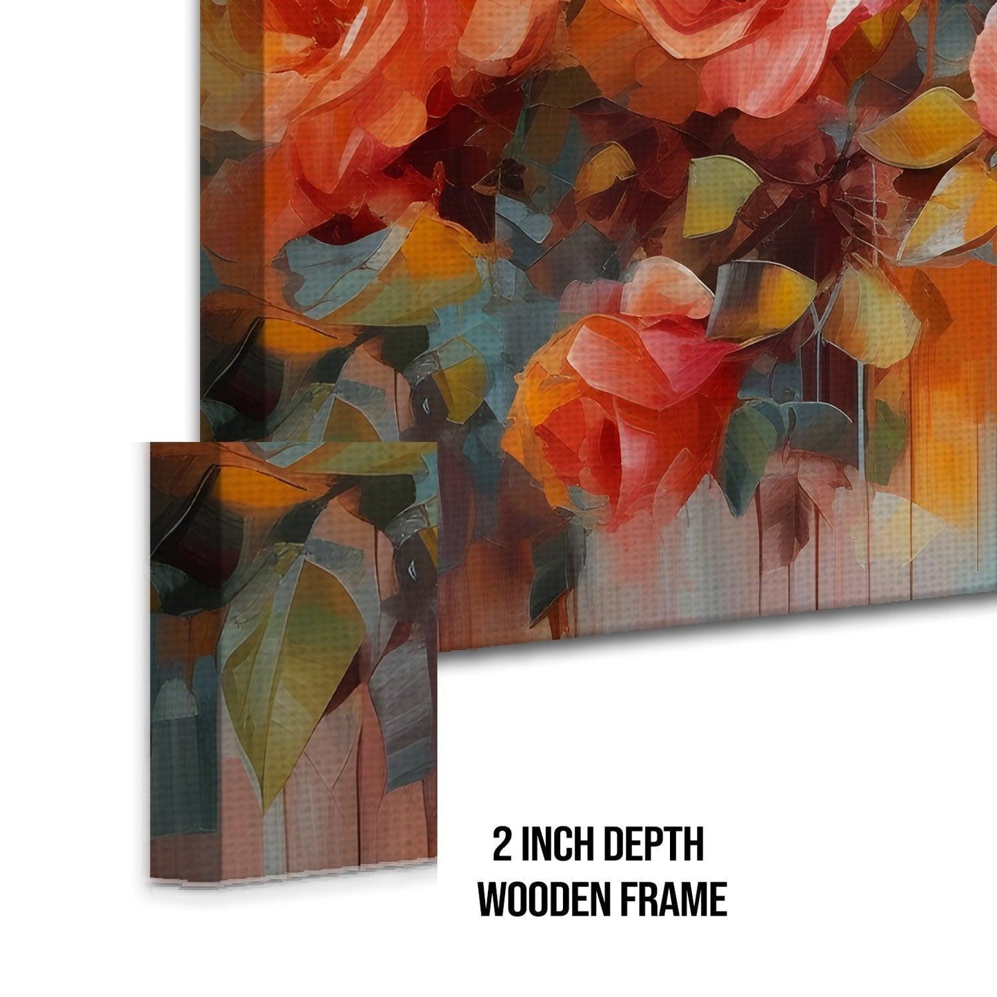 Enchanting Floral Wall Art, HD Canvas Print, Framed, Ready to Hang. (FLWA32)