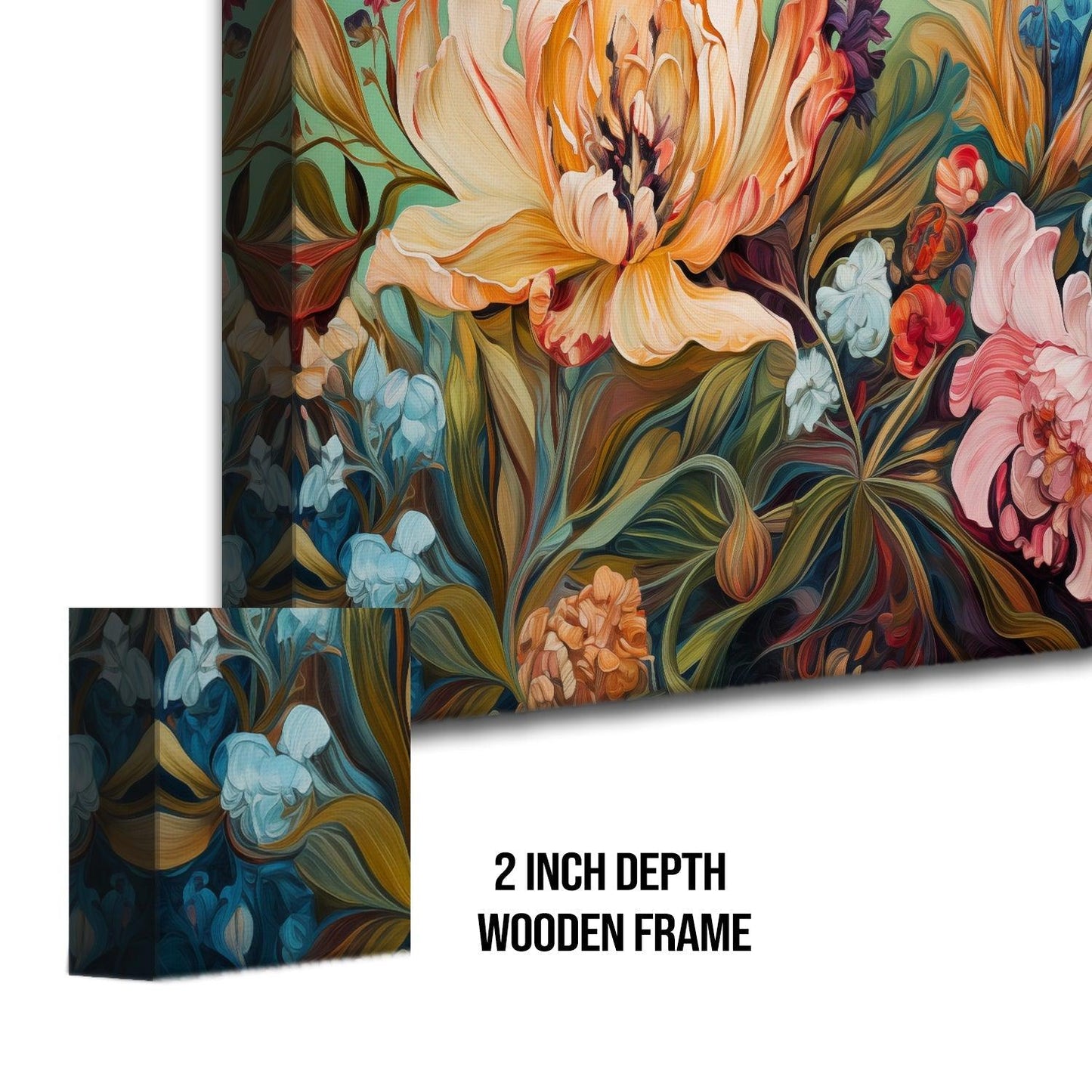 A Symphony of Nature's Elegance, HD Canvas Print, Framed, Ready to Hang. (FLWA19)