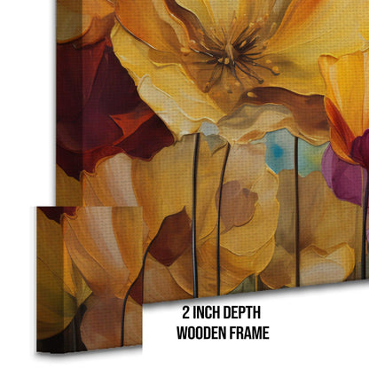 Enchanting Floral Wall Art: A Symphony of Nature's Elegance, HD Canvas Print, Framed, Ready to Hang. (FLWA38)