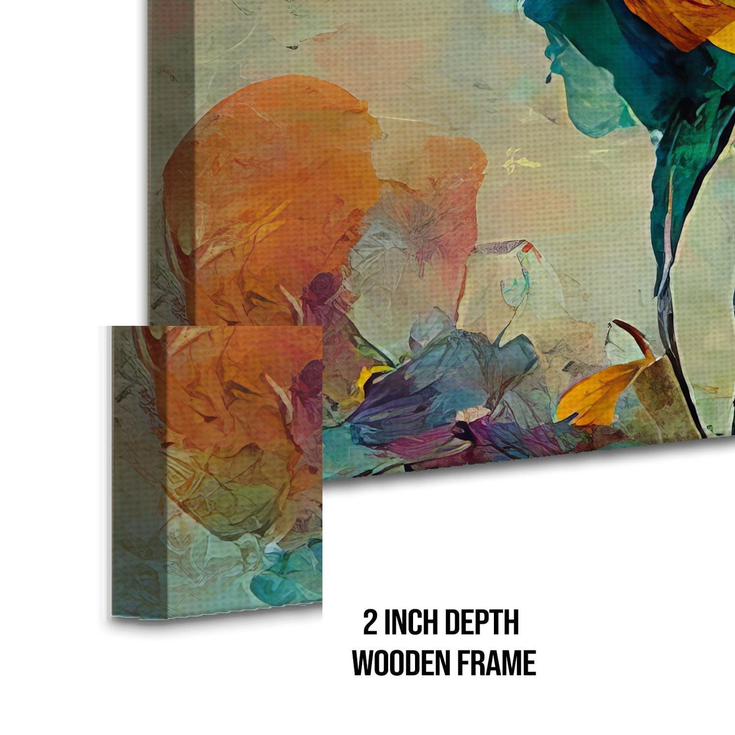 Floral Wall Art Canvas Painting For Restaurants and Cafe Wall decoration (FLWA37).