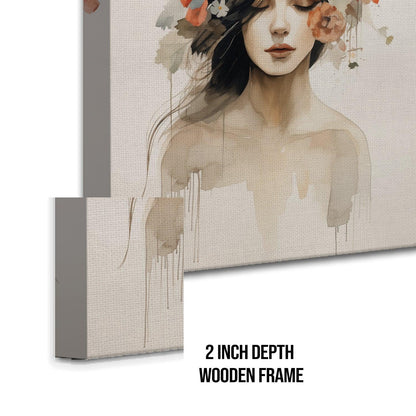 Boho Chic Wall Art Painting, HD Canvas Print, Framed, Ready to Hang. (FLWA30).