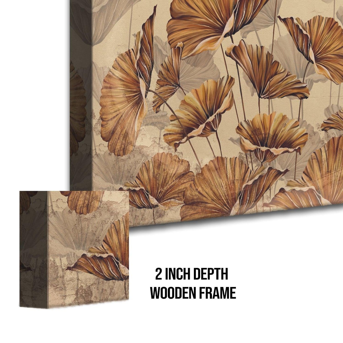 Canvas Floral Wall Art: A Symphony of Nature's Elegance Large Size Canvas Framed Paintings For Living Room, Office, Home Decor. (FLWA08)