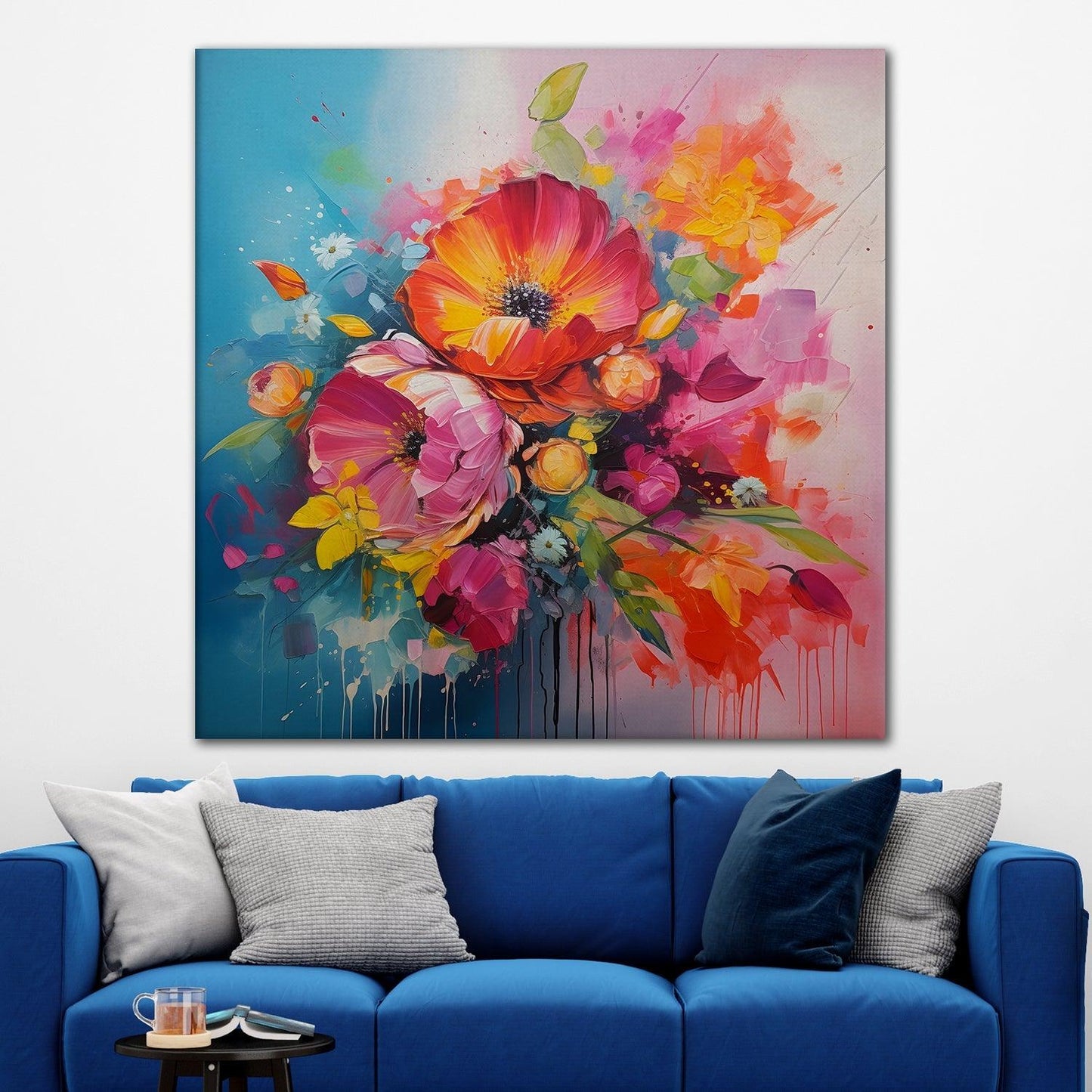 Enchanting Floral Wall Art For Bedroom Wall Decoration (FLWA31).