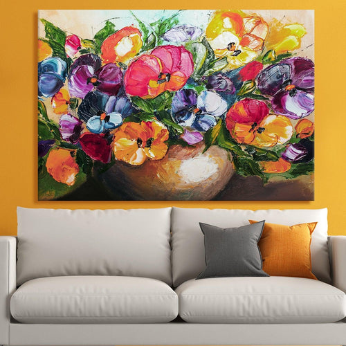 Canvas Floral Wall Art: A Symphony of Nature's Elegance Large Size Canvas Framed Paintings For Living Room, Office, Home Decor. (FLWA07)