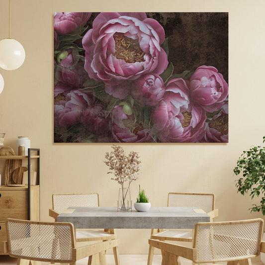 Canvas Floral Wall Art: A Symphony of Nature's Elegance Large Size Canvas Framed Paintings For Living Room, Office, Home Decor. (FLWA10)
