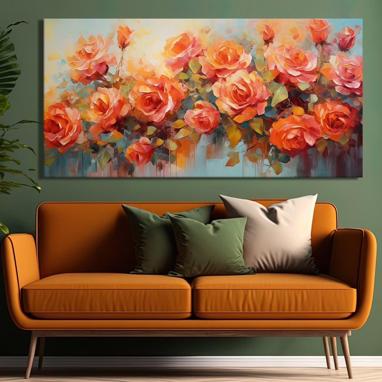 Enchanting Floral Wall Art, HD Canvas Print, Framed, Ready to Hang. (FLWA32)