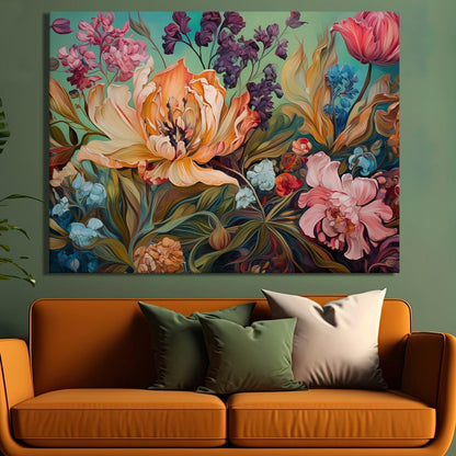 A Symphony of Nature's Elegance, HD Canvas Print, Framed, Ready to Hang. (FLWA19)