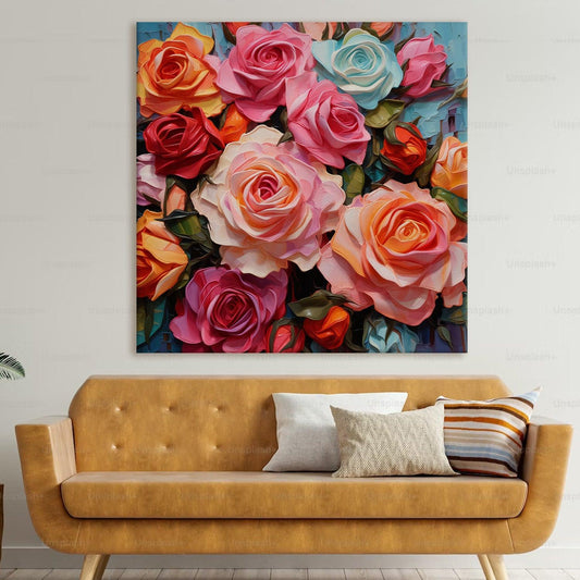 An Enchanting Symphony of Nature's Elegance, HD Canvas Print, Framed, Ready to Hang. (FLWA36)