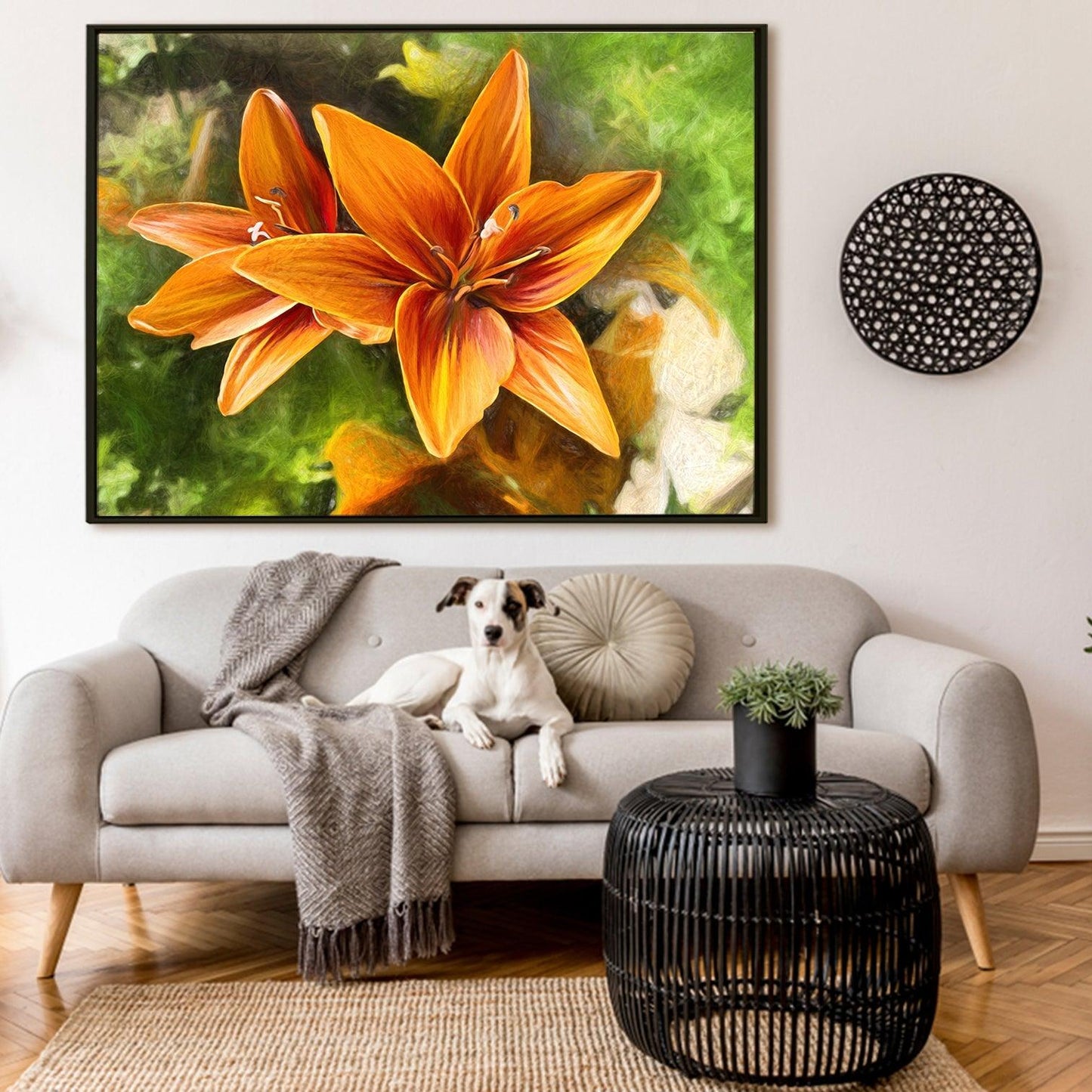 A Symphony of Nature's Elegance, HD Canvas Print, Framed, Ready to Hang. (FLWA09)