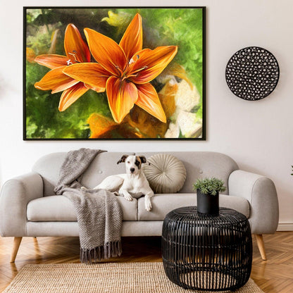 A Symphony of Nature's Elegance, HD Canvas Print, Framed, Ready to Hang. (FLWA09)