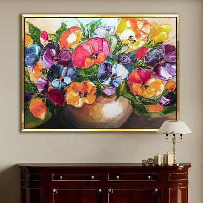 Canvas Floral Wall Art: A Symphony of Nature's Elegance Large Size Canvas Framed Paintings For Living Room, Office, Home Decor. (FLWA07)