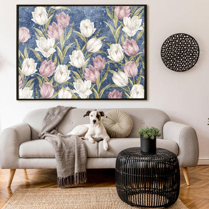 Canvas Floral Wall Art: A Symphony of Nature's Elegance Large Size Canvas Framed Paintings For Living Room, Office, Home Decor. (FLWA11)