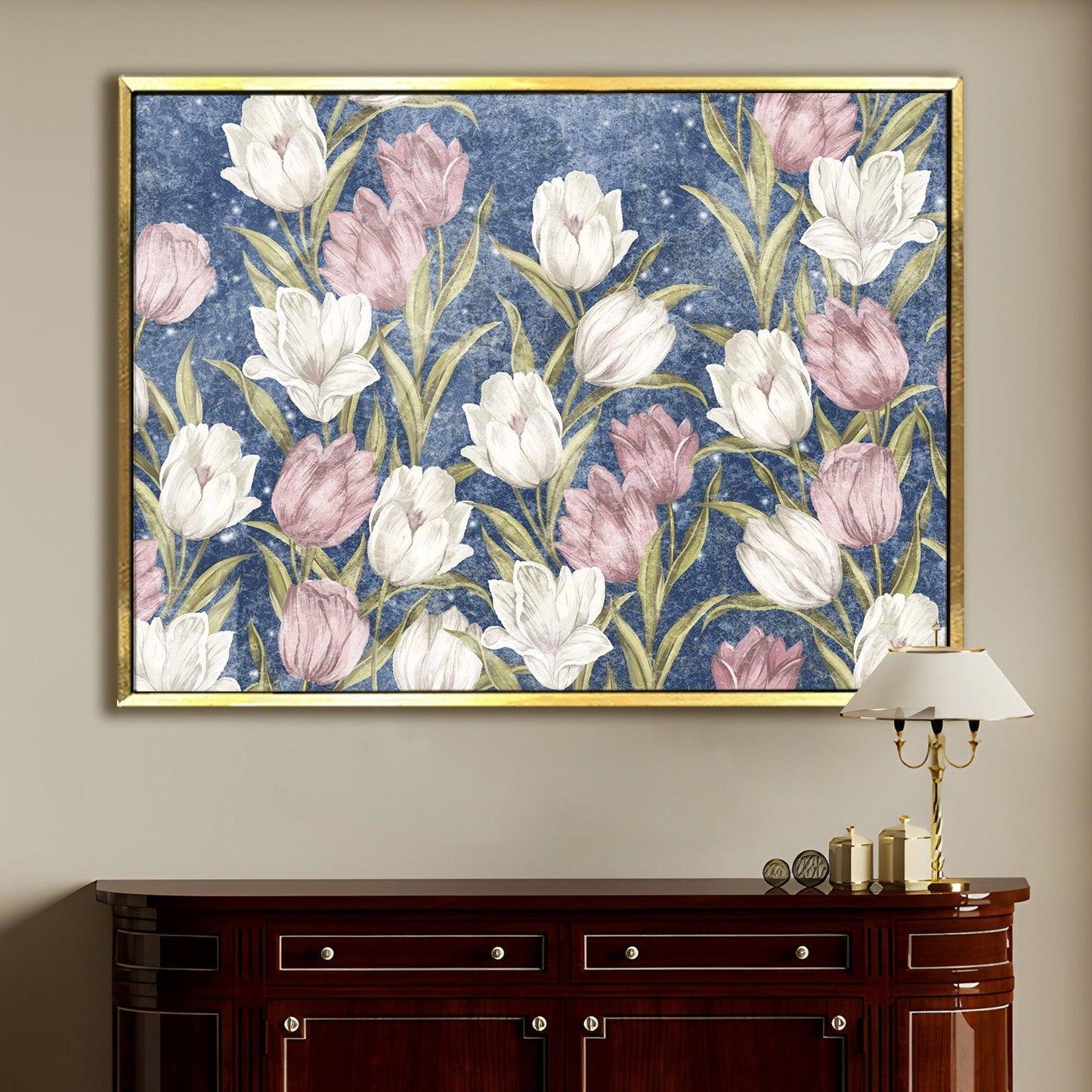Canvas Floral Wall Art: A Symphony of Nature's Elegance Large Size Canvas Framed Paintings For Living Room, Office, Home Decor. (FLWA11)