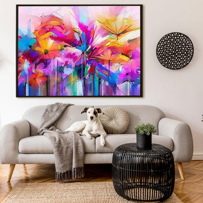 Canvas Floral Wall Art: A Symphony of Nature's Elegance Large Size Canvas Framed Paintings For Living Room, Office, Home Decor. (FLWA04)