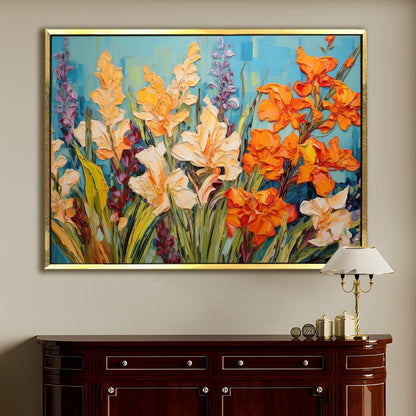 Canvas Floral Wall Art: A Symphony of Nature's Elegance Large Size Canvas Framed Paintings For Living Room, Office, Home Decor. (FLWA12)