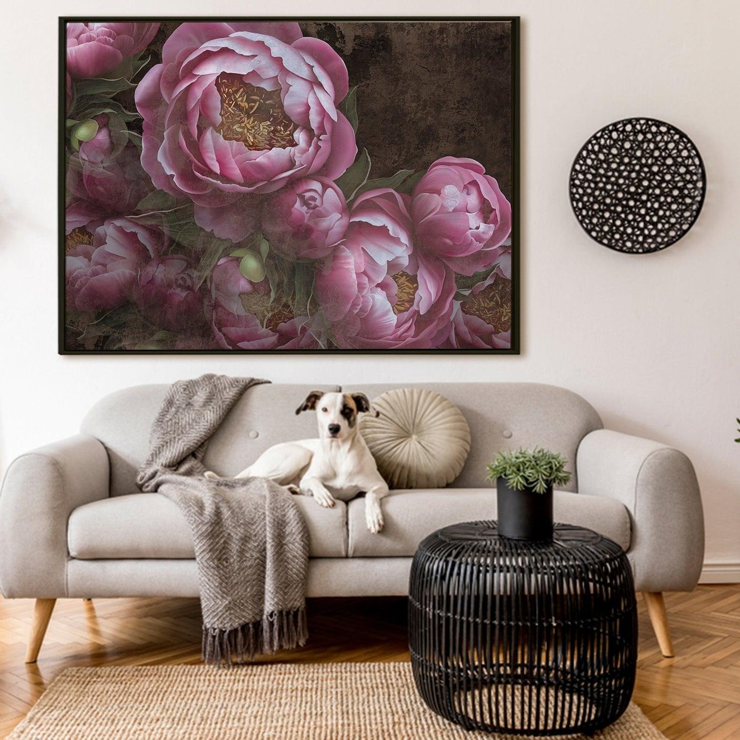 Canvas Floral Wall Art: A Symphony of Nature's Elegance Large Size Canvas Framed Paintings For Living Room, Office, Home Decor. (FLWA10)