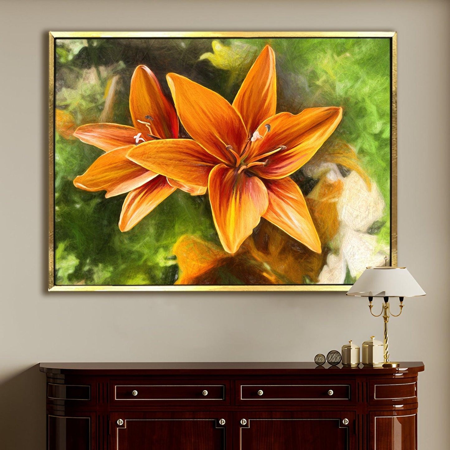 A Symphony of Nature's Elegance, HD Canvas Print, Framed, Ready to Hang. (FLWA09)