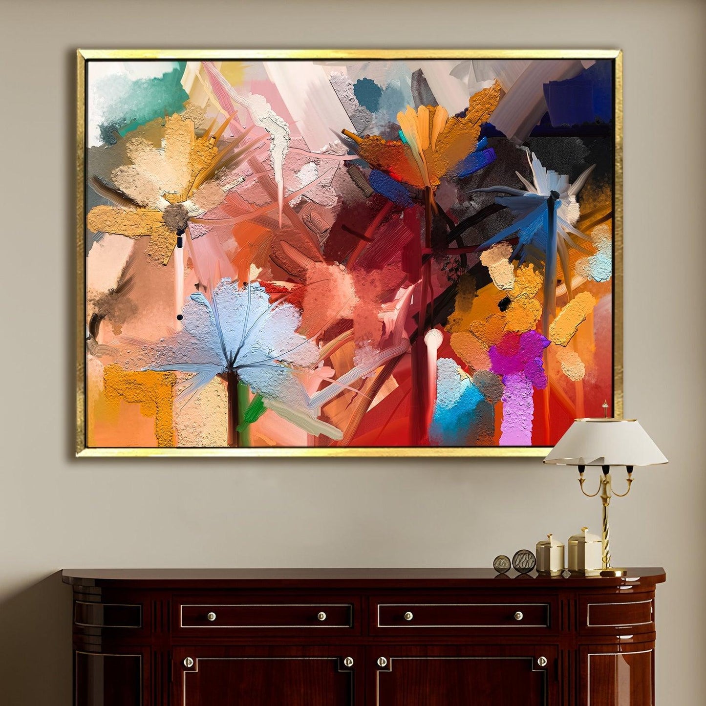 A Symphony of Nature's Elegance, HD Canvas Print, Framed, Ready to Hang. (FLWA13)