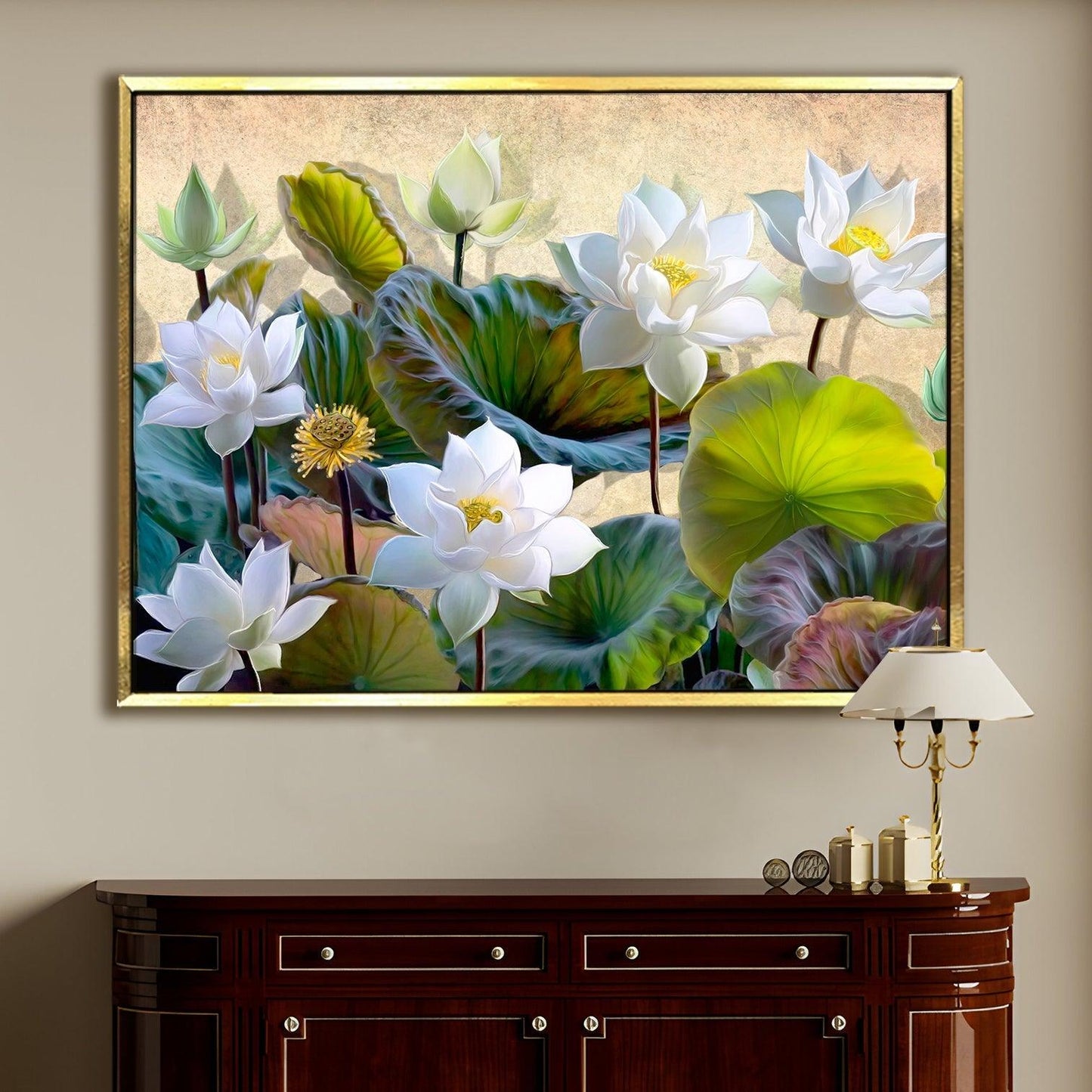 Canvas Floral Wall Art: A Symphony of Nature's Elegance Large Size Canvas Framed Paintings For Living Room, Office, Home Decor. (FLWA02)