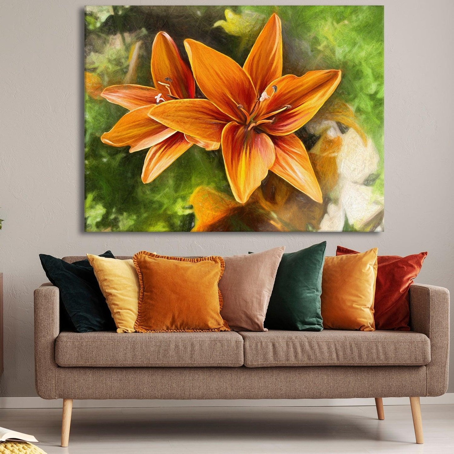 A Symphony of Nature's Elegance, HD Canvas Print, Framed, Ready to Hang. (FLWA09)