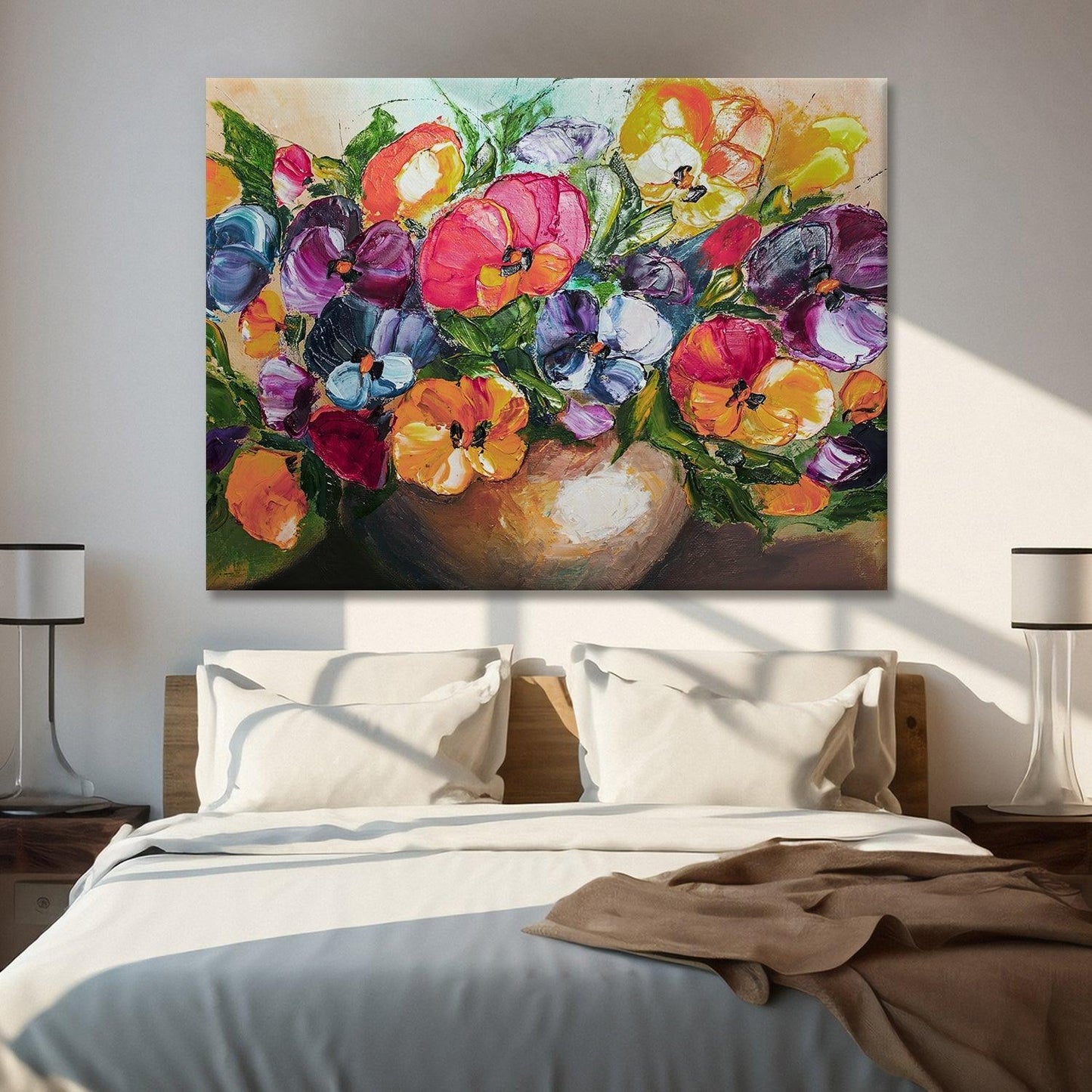 Canvas Floral Wall Art: A Symphony of Nature's Elegance Large Size Canvas Framed Paintings For Living Room, Office, Home Decor. (FLWA07)