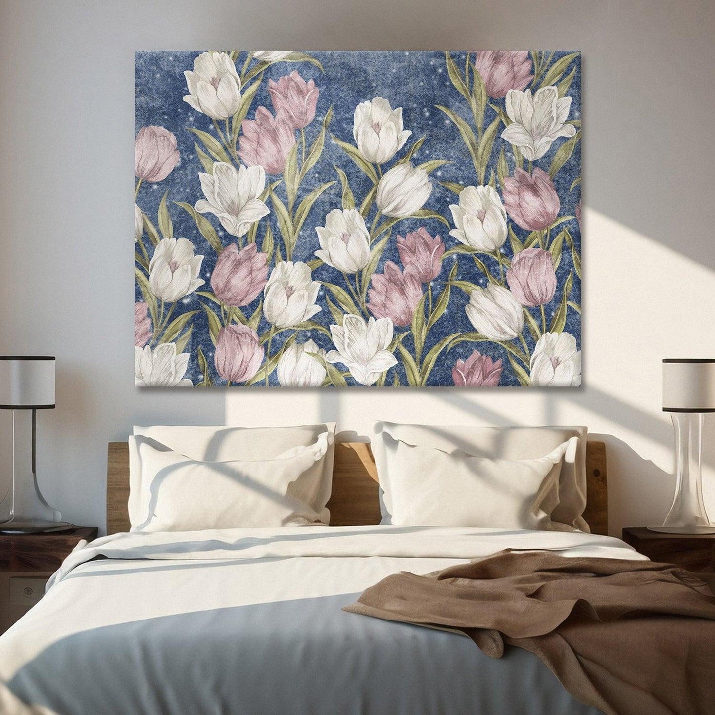 Canvas Floral Wall Art: A Symphony of Nature's Elegance Large Size Canvas Framed Paintings For Living Room, Office, Home Decor. (FLWA11)