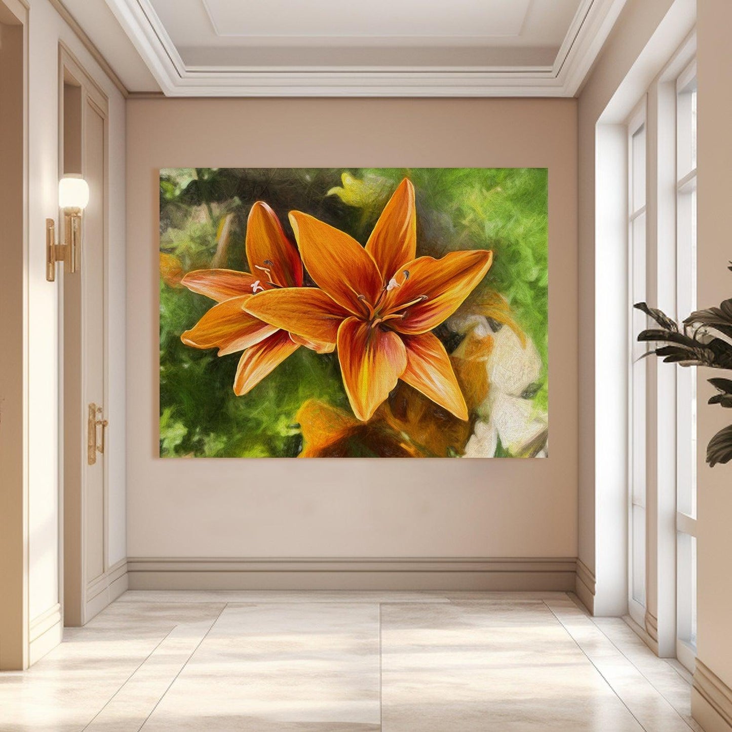 A Symphony of Nature's Elegance, HD Canvas Print, Framed, Ready to Hang. (FLWA09)
