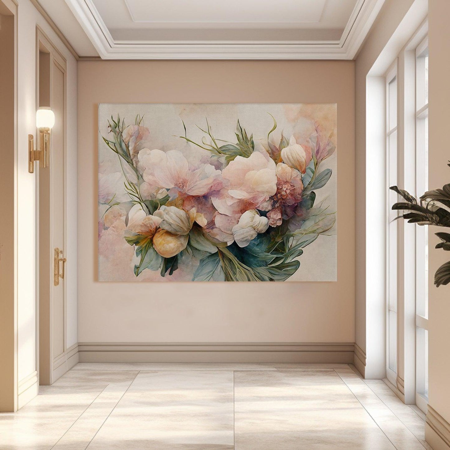 A Symphony of Nature's Elegance, HD Canvas Print, Framed, Ready to Hang. (FLWA18)