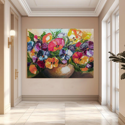 Canvas Floral Wall Art: A Symphony of Nature's Elegance Large Size Canvas Framed Paintings For Living Room, Office, Home Decor. (FLWA07)