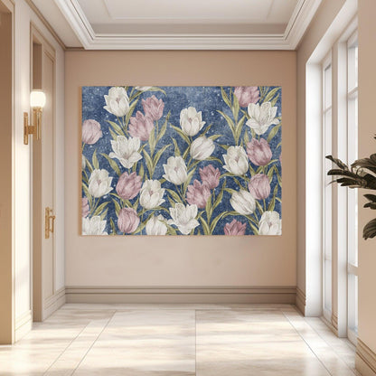 Canvas Floral Wall Art: A Symphony of Nature's Elegance Large Size Canvas Framed Paintings For Living Room, Office, Home Decor. (FLWA11)