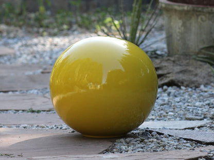 Outdoor Decorative Sphere Glazed 16" By Plantatorem