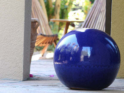 Outdoor Decorative Sphere Glazed 12" By Plantatorem