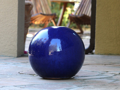 Outdoor Decorative Sphere Glazed 12" By Plantatorem
