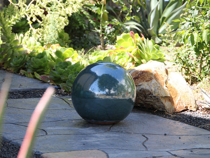 Outdoor Decorative Sphere Glazed 12" By Plantatorem