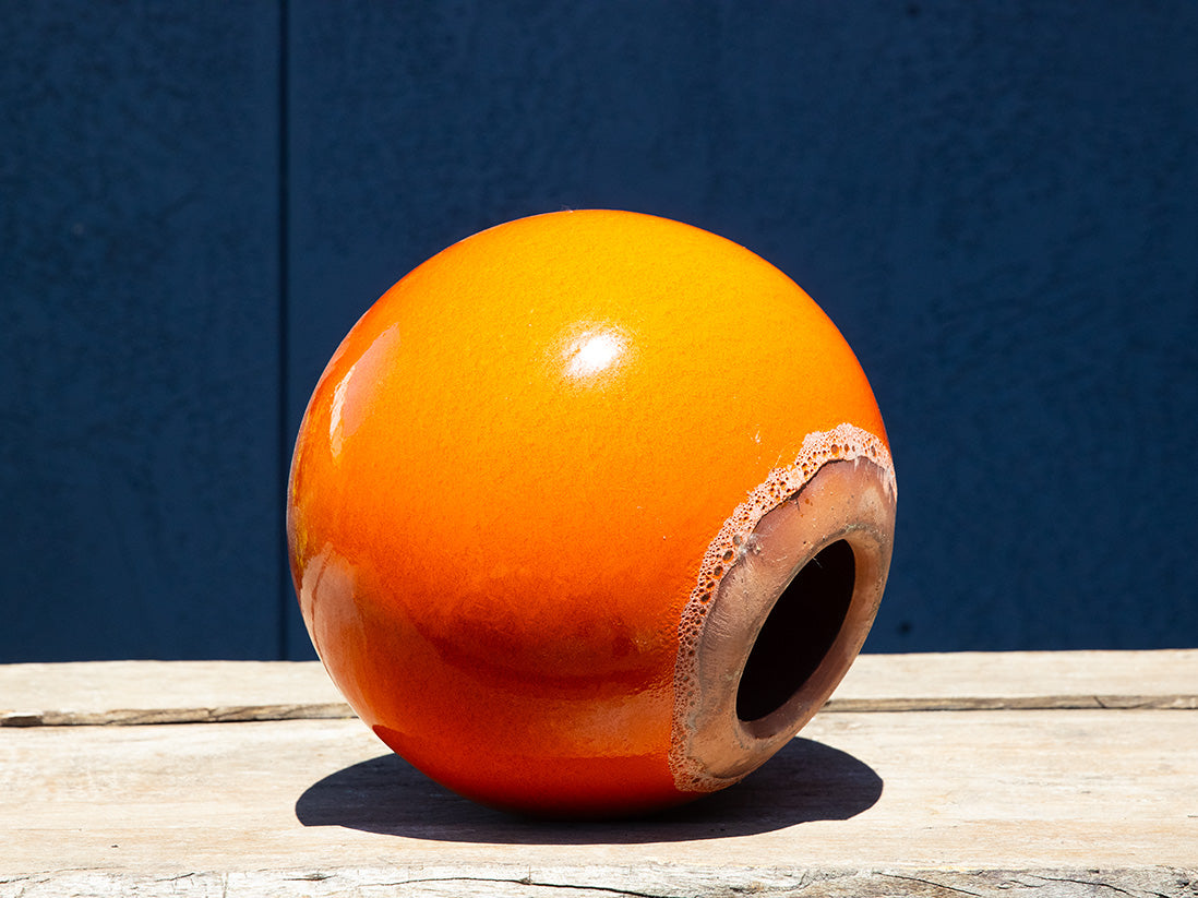 Outdoor Decorative Sphere Glazed 12" By Plantatorem