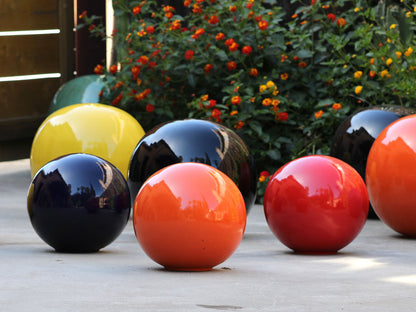 Outdoor Decorative Sphere Glazed 16" By Plantatorem