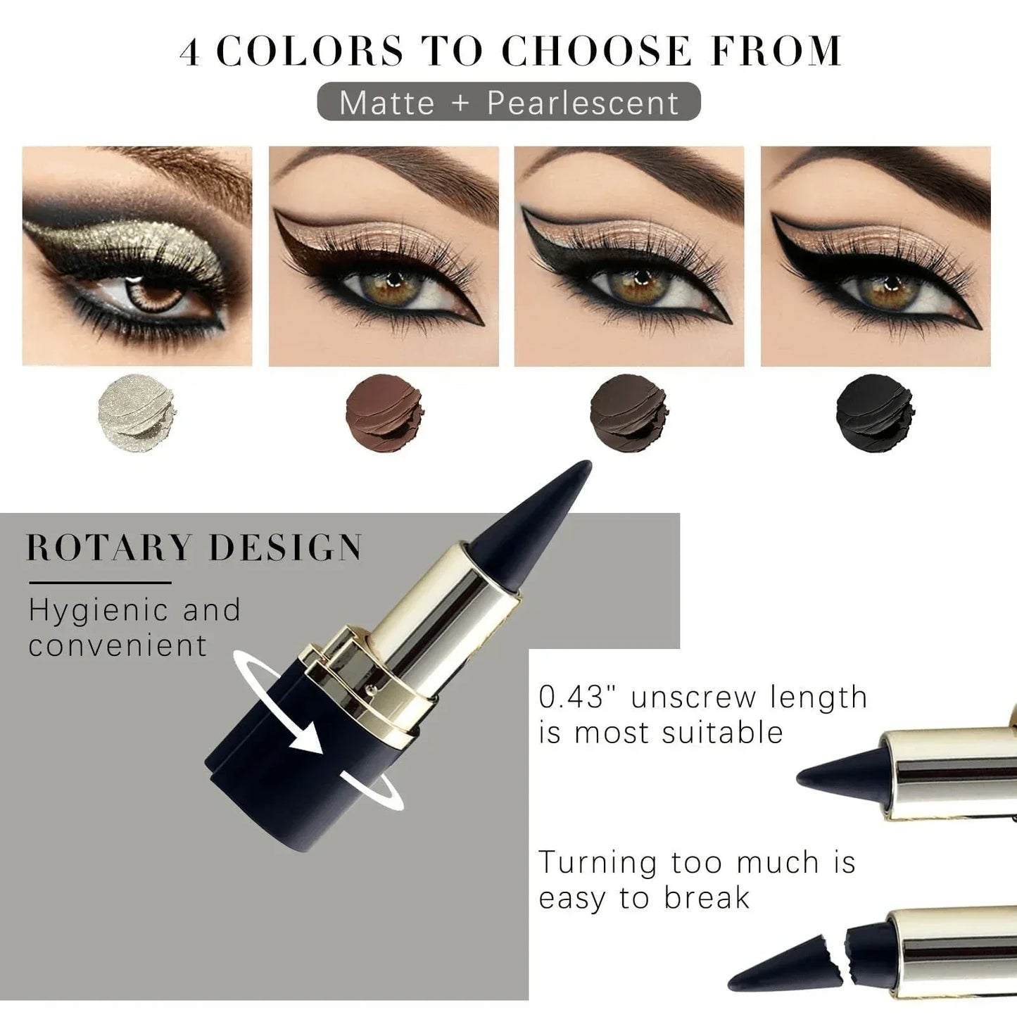 HOOMWELL™🔥Matte Quick-Dry Eyeliner – Waterproof, Smudge-Proof & Gift-Ready! 💄🎁