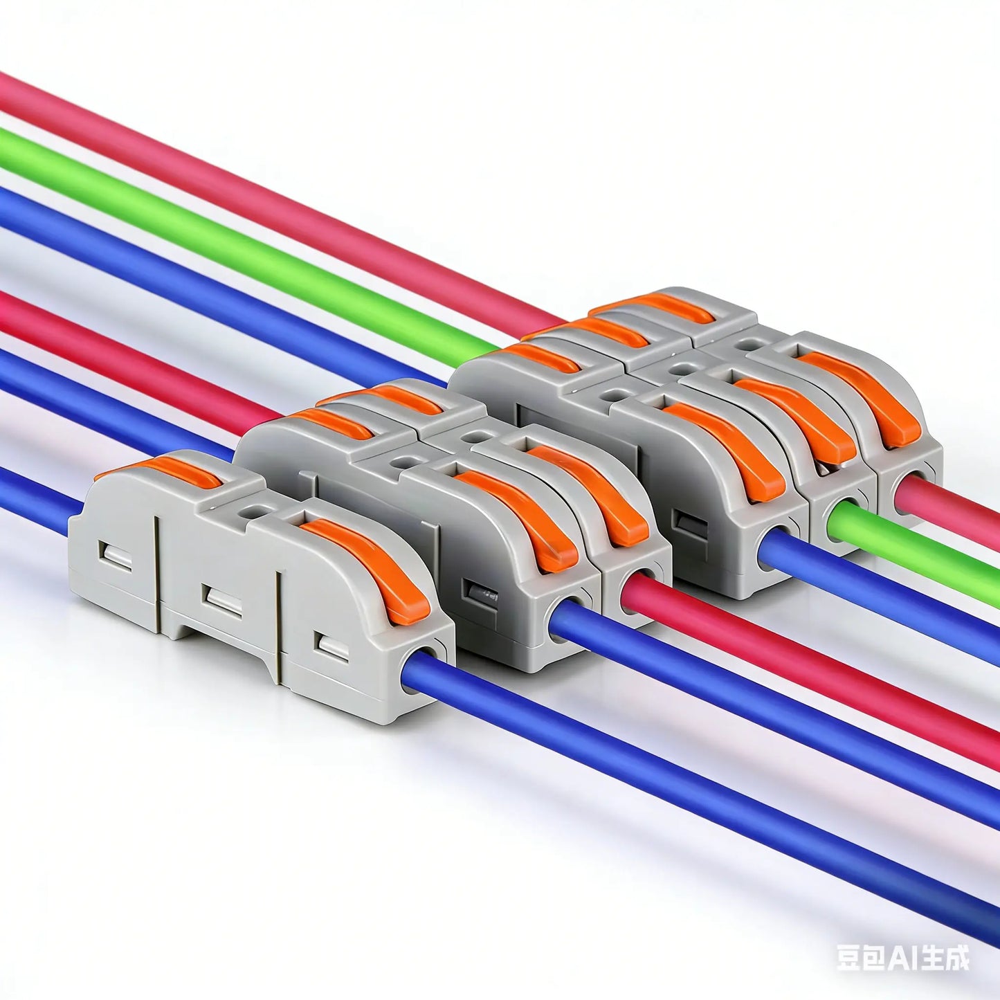 Universal Lever Wire Connectors Kit – 50PCS Quick Electrical Wiring Connectors for 24-12 AWG Solid & Stranded Wires